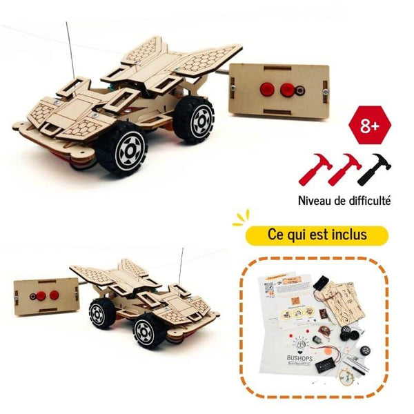 CarBot : La voiture qui décoiffe un max - Kit d'assemblage en bois STEM